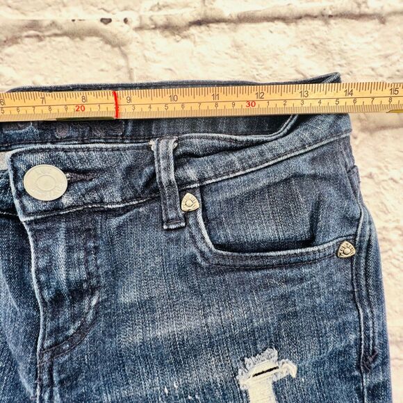 Kut From The Kloth Jeans KP488MA8 Size 2 Dark Wash Distressed Ankle Length - Picture 12 of 12